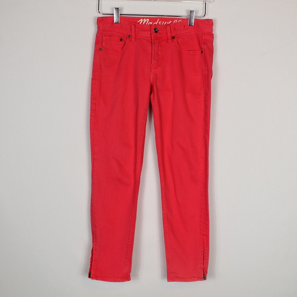 Madewell | Coral skinny jeans 26